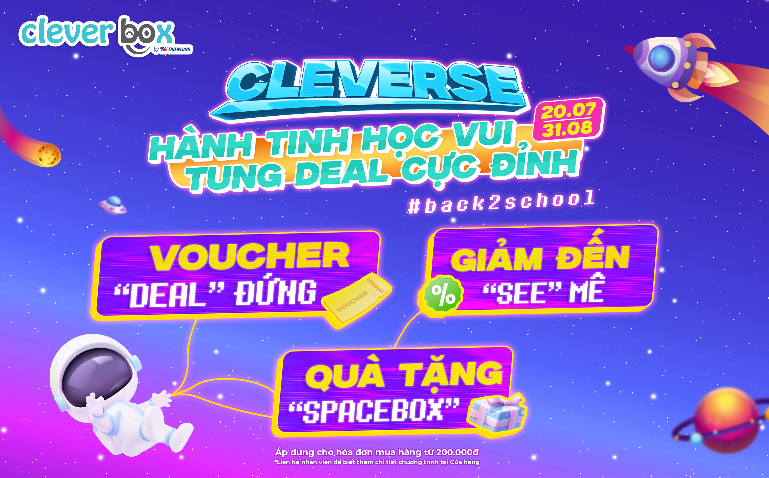 BACK TO SCHOOL - HÀNH TINH HỌC VUI, TUNG DEAL CỰC ĐỈNH