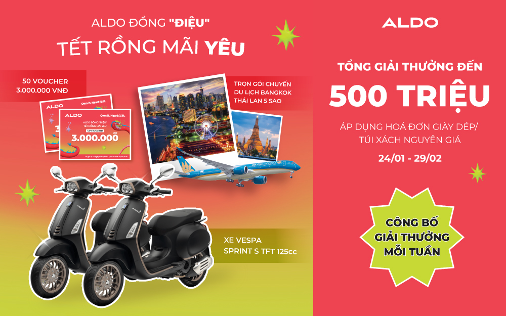 ALDO LUCKY DRAW | SẮM ĐỒ ĐỒNG “ĐIỆU”, RINH QUÀ CỰC YÊU