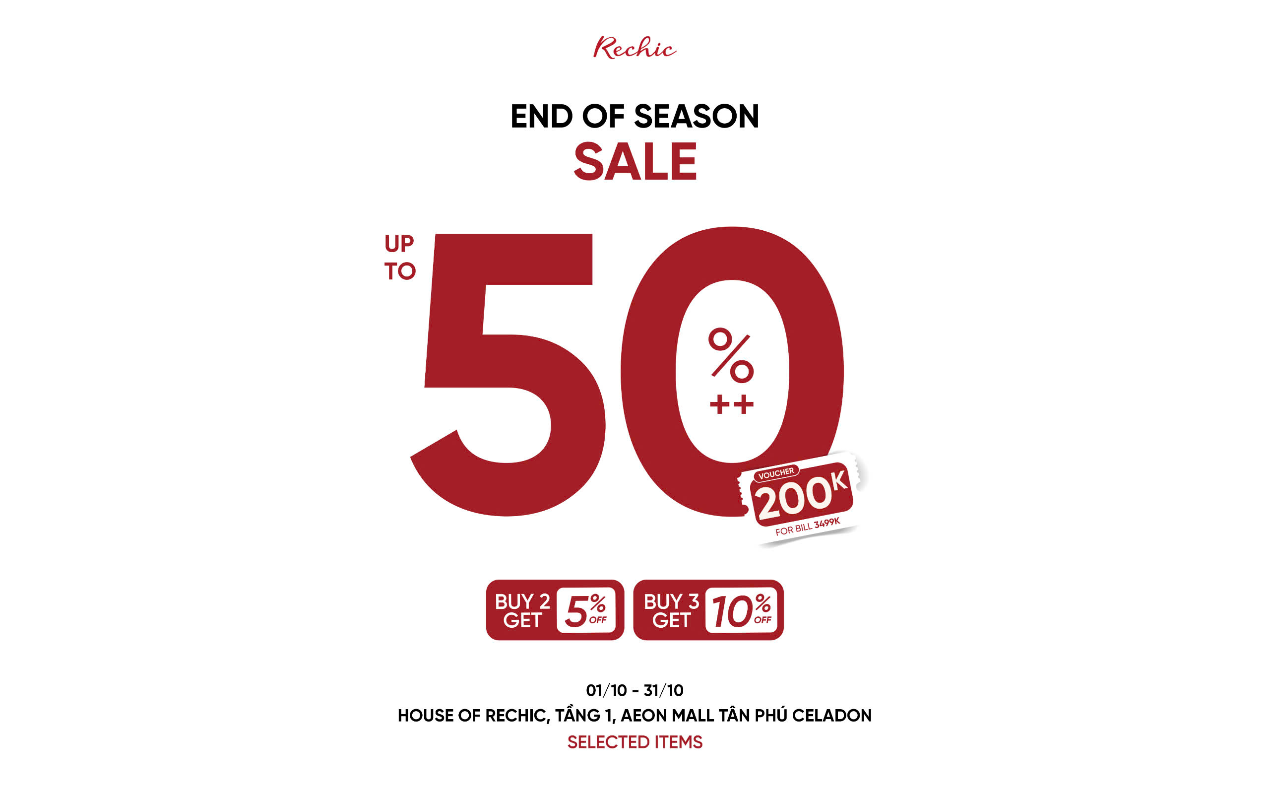 SALE UP TO 50% SELECTED ITEMS