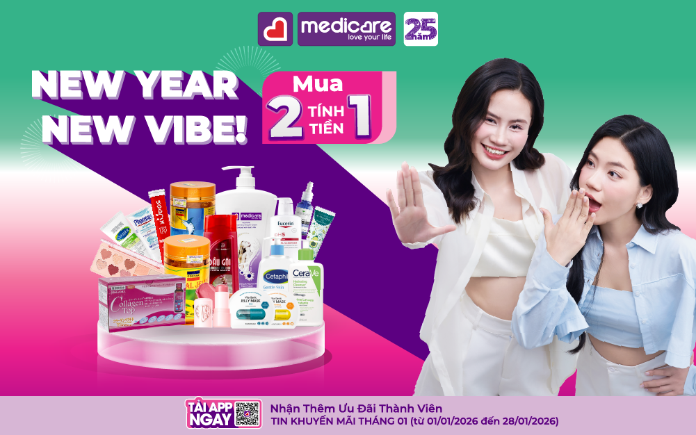 NEW YEAR NEW VIBE - MUA 2 TÍNH 1 TẠI MEDICARE