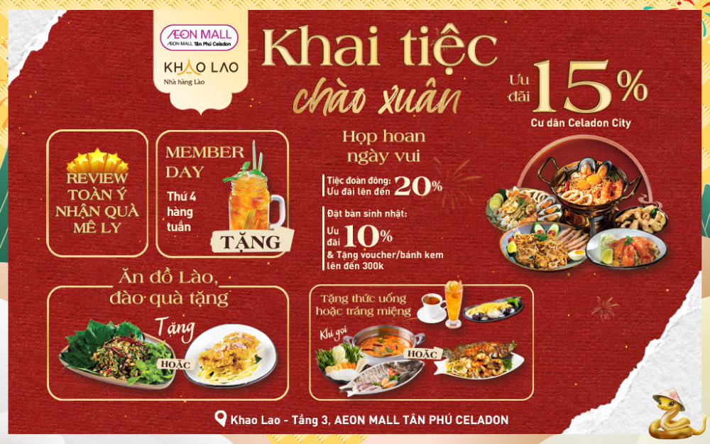 HAI TIỆC CHÀO XUÂN, KHAO DEAL PHẤP PHỚI