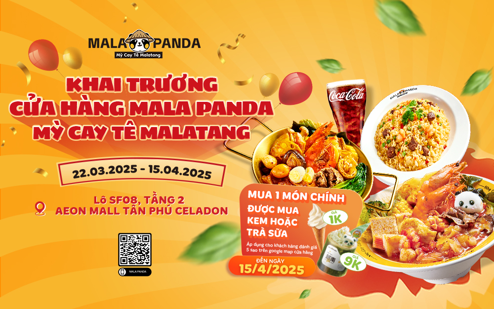 TƯNG BỪNG KHAI TRƯƠNG CHI NHÁNH MỚI – MALA PANDA TẠI AEON MALL TÂN PHÚ CELADON