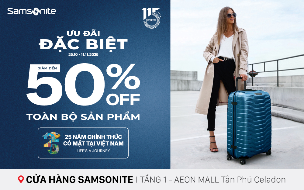 MỪNG KỶ NIỆM HƠN 25 NĂM SAMSONITE CÓ MẶT TẠI VIỆT NAM