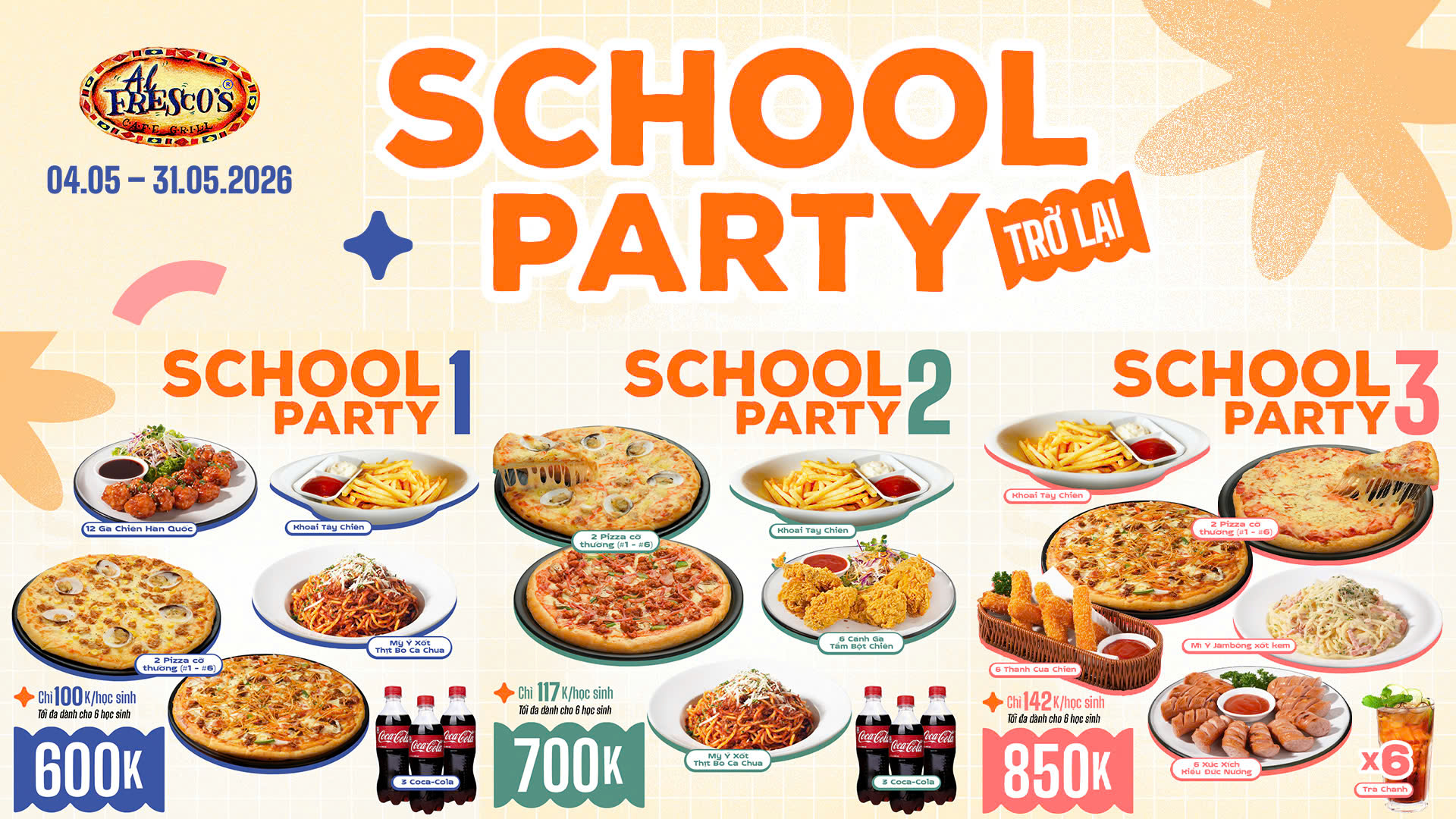 AL FRESCO'S | SCHOOL PARTY TRỞ LẠI
