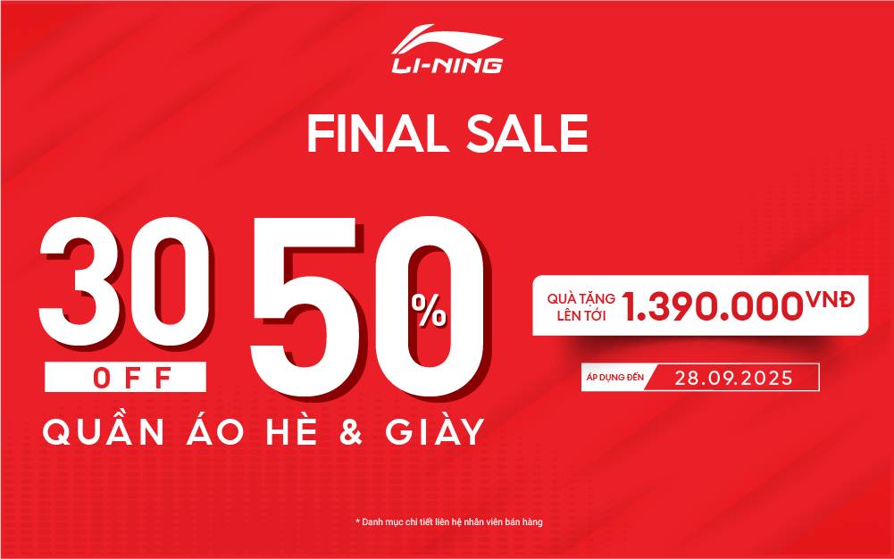 FINAL SALE – LI-NING TUNG DEAL KHỦNG NHẤT MÙA