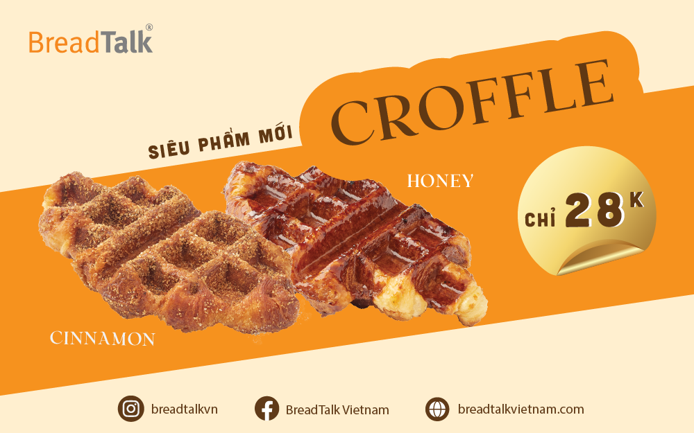 SIÊU PHẨM CROFFLE ĐÃ ĐỔ BỘ TẠI BREADTALK