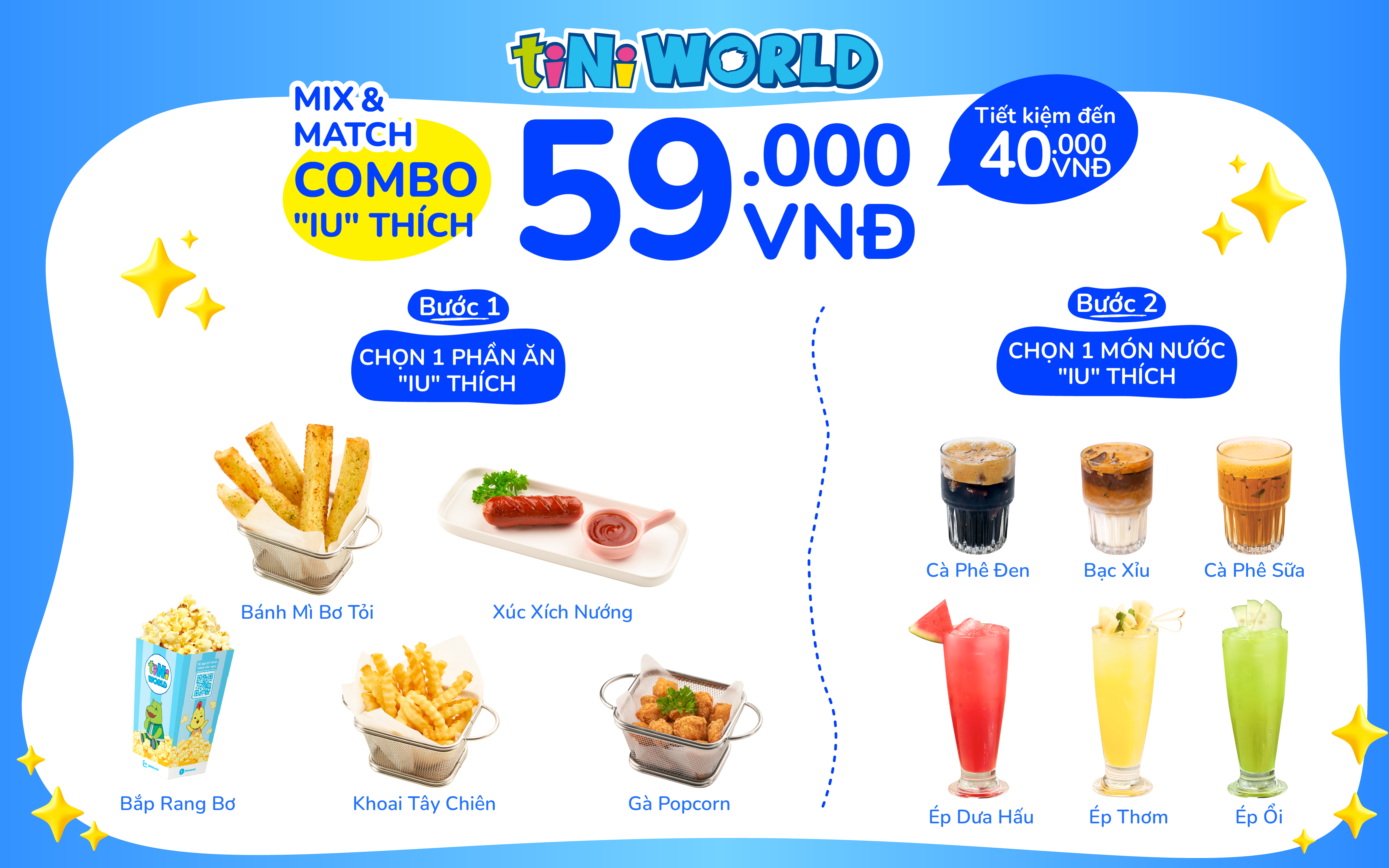 MIX & MATCH COMBO “IU” THÍCH CHỈ 59K  TẠI TINIWORLD