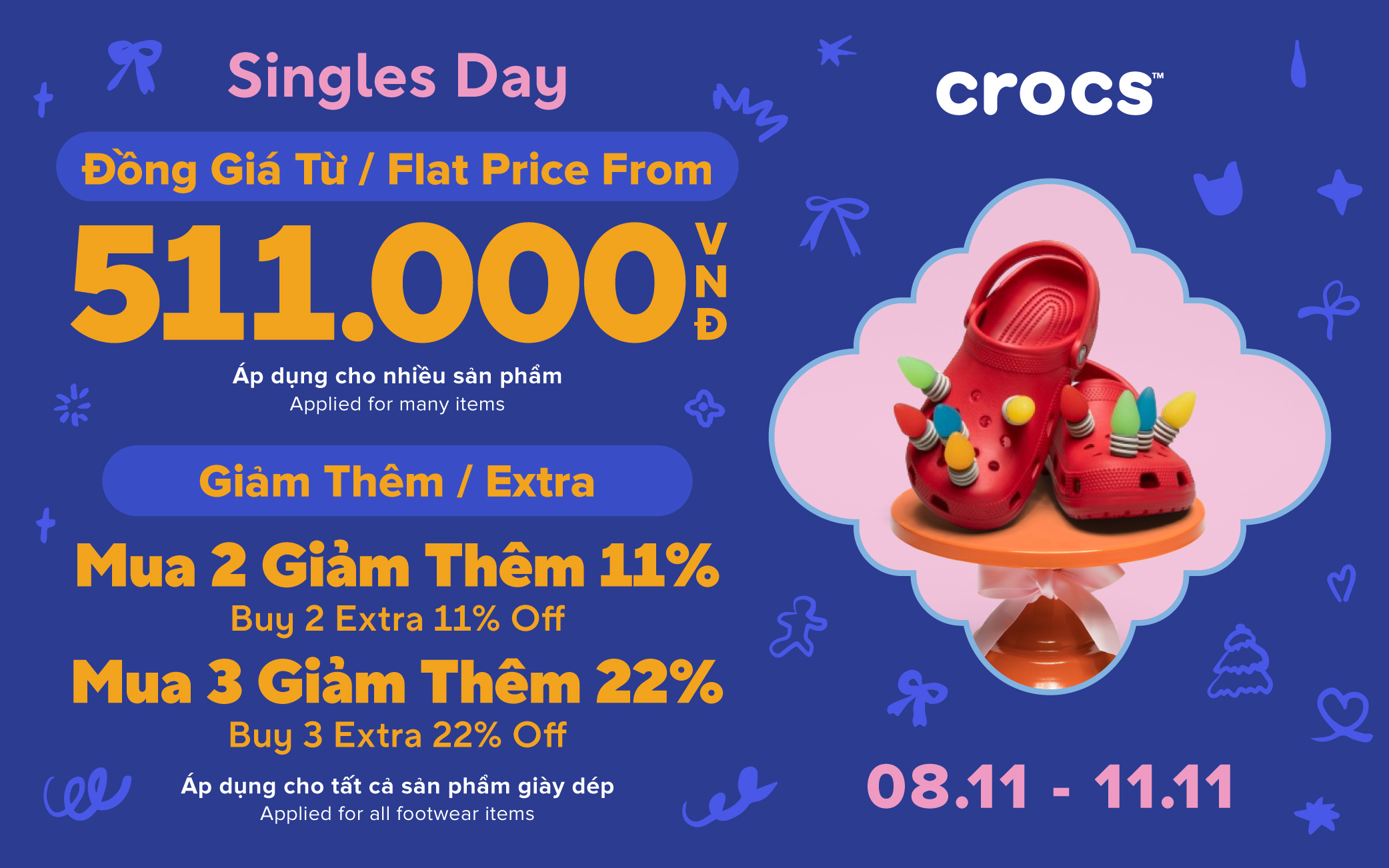 NGÀY ĐÔI CROCS SALE NGẬP LỐI ĐỒNG GIÁ TỪ 511.000