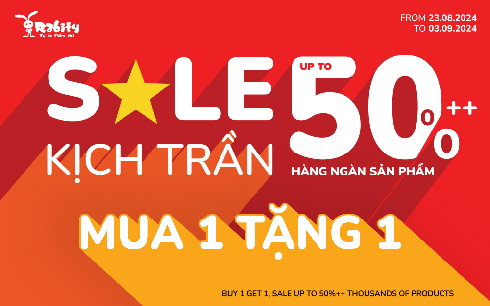 SALE KỊCH TRẦN: MUA 1 TẶNG 1, SALE ĐẾN NỬA GIÁ HÀNG NGÀN SẢN PHẨM