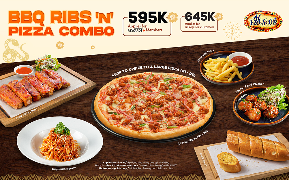 BBQ RIBS ‘N’ PIZZA