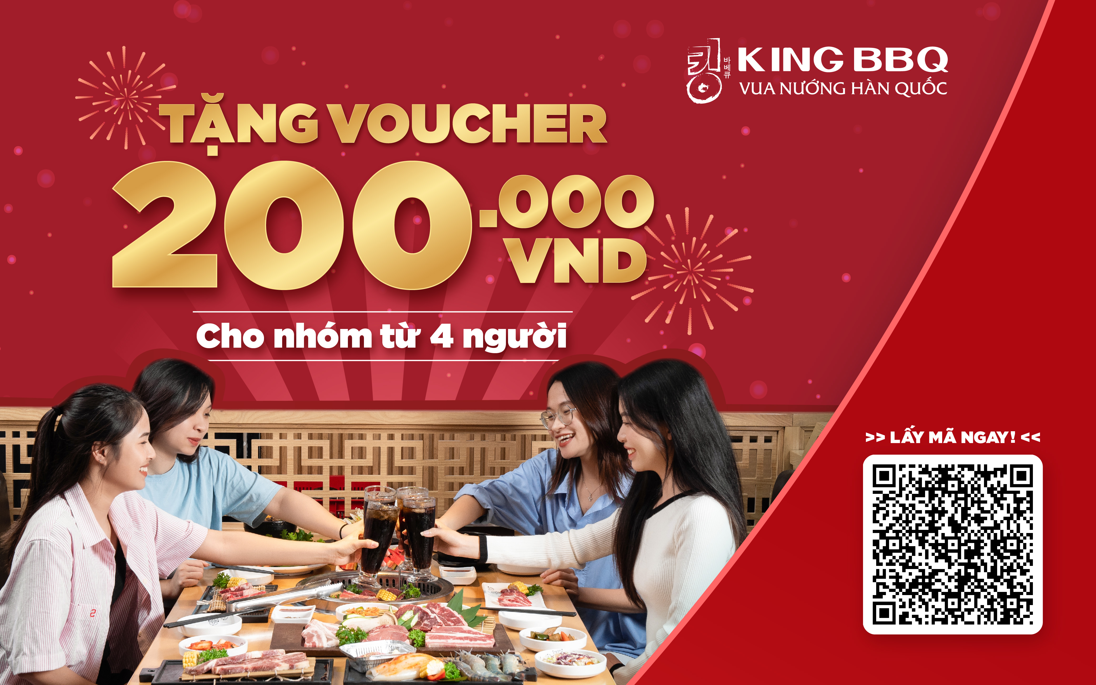 CƠN LỐC ƯU ĐÃI ĐÃ CẬP BẾN KING BBQ