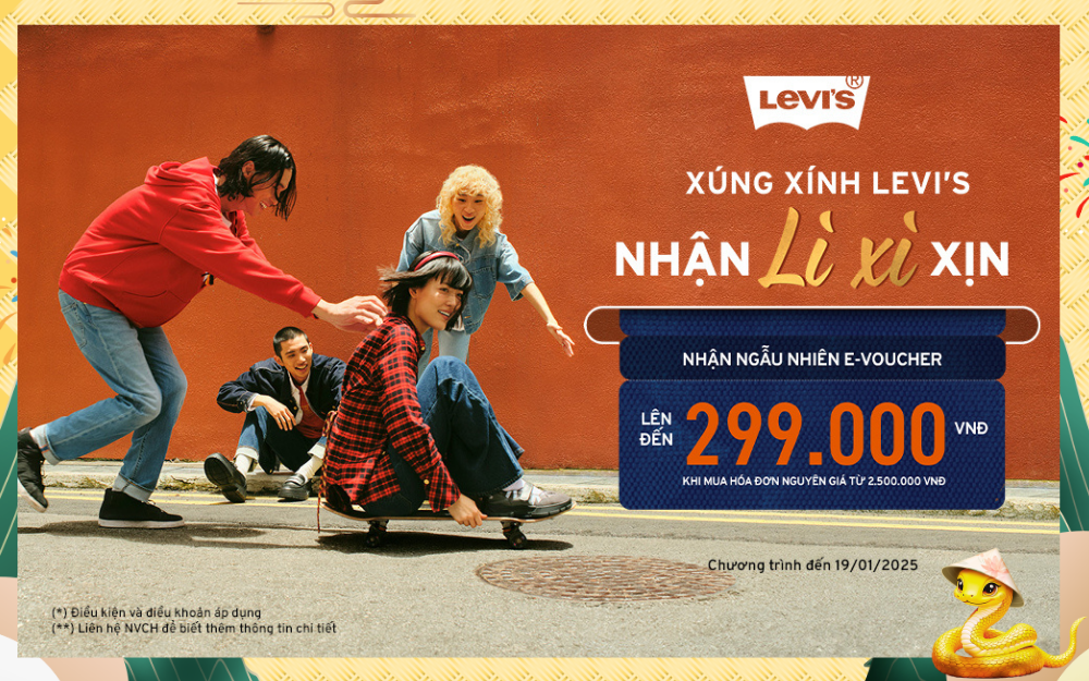 XÚNG XÍNH LEVI'S, NHẬN LÌ XÌ XỊN