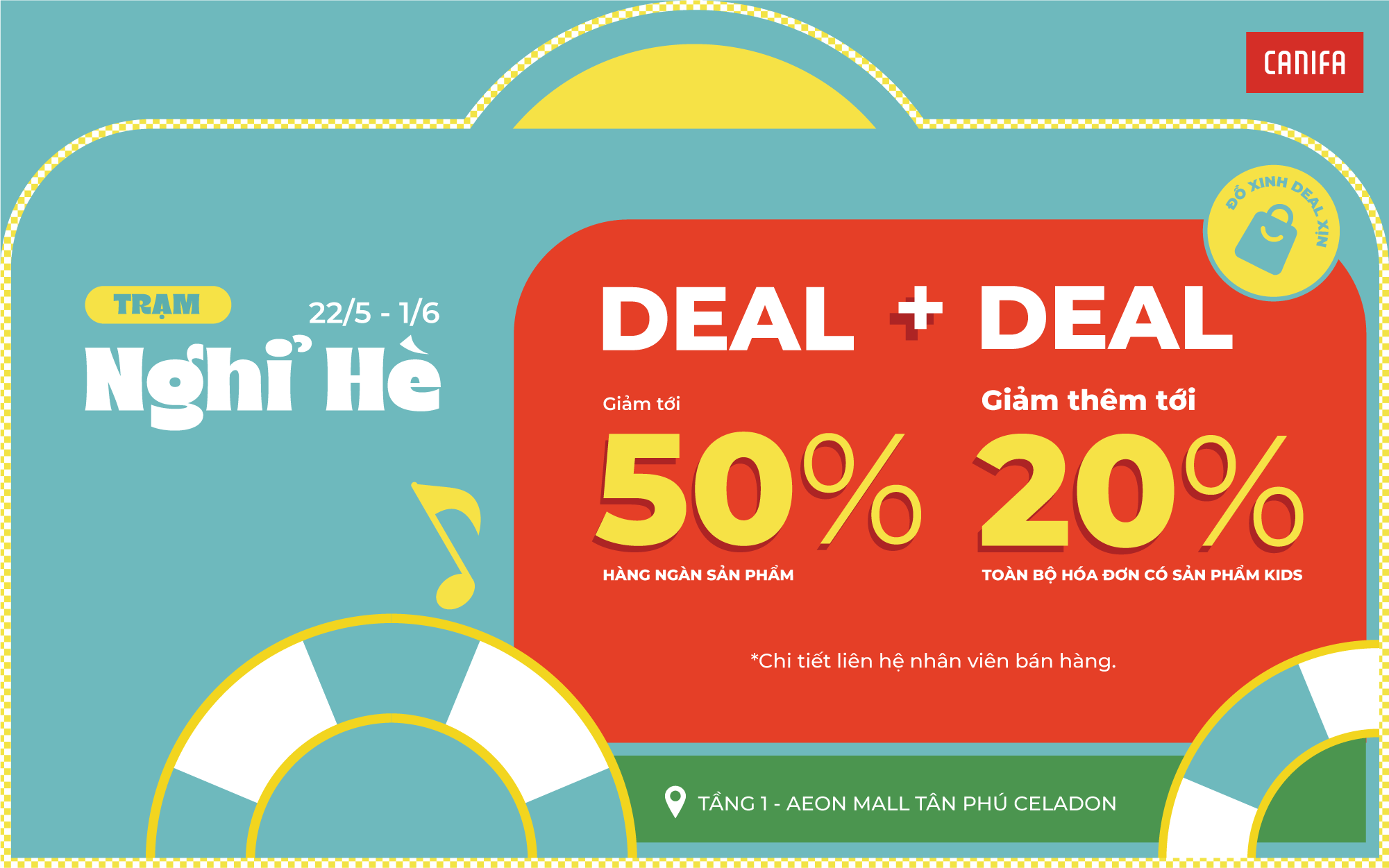 CANIFA | TRẠM NGHỈ HÈ, DEAL CHỒNG DEAL - SĂN SALE CỰC ĐÃ