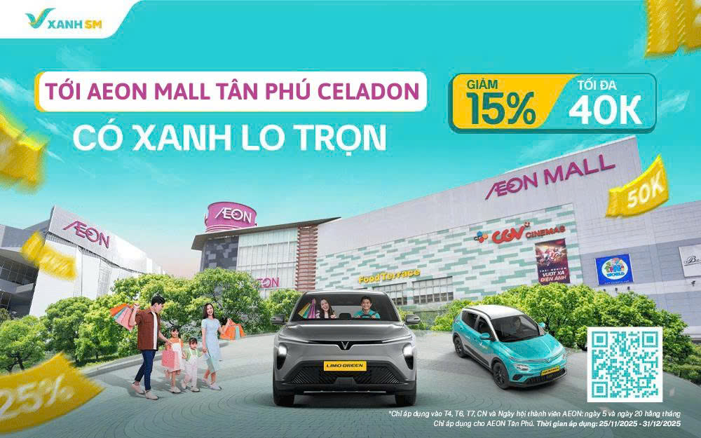 ĐẾN AEON MALL TÂN PHÚ CELADON CỰC HỜI CÙNG XANH SM