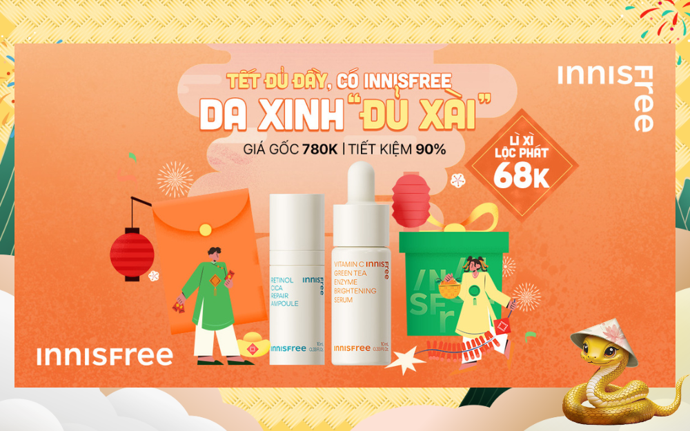 TẾT NÀY CÓ INNISFREE DA XINH SÁNG MỊN ĐỦ XÀI