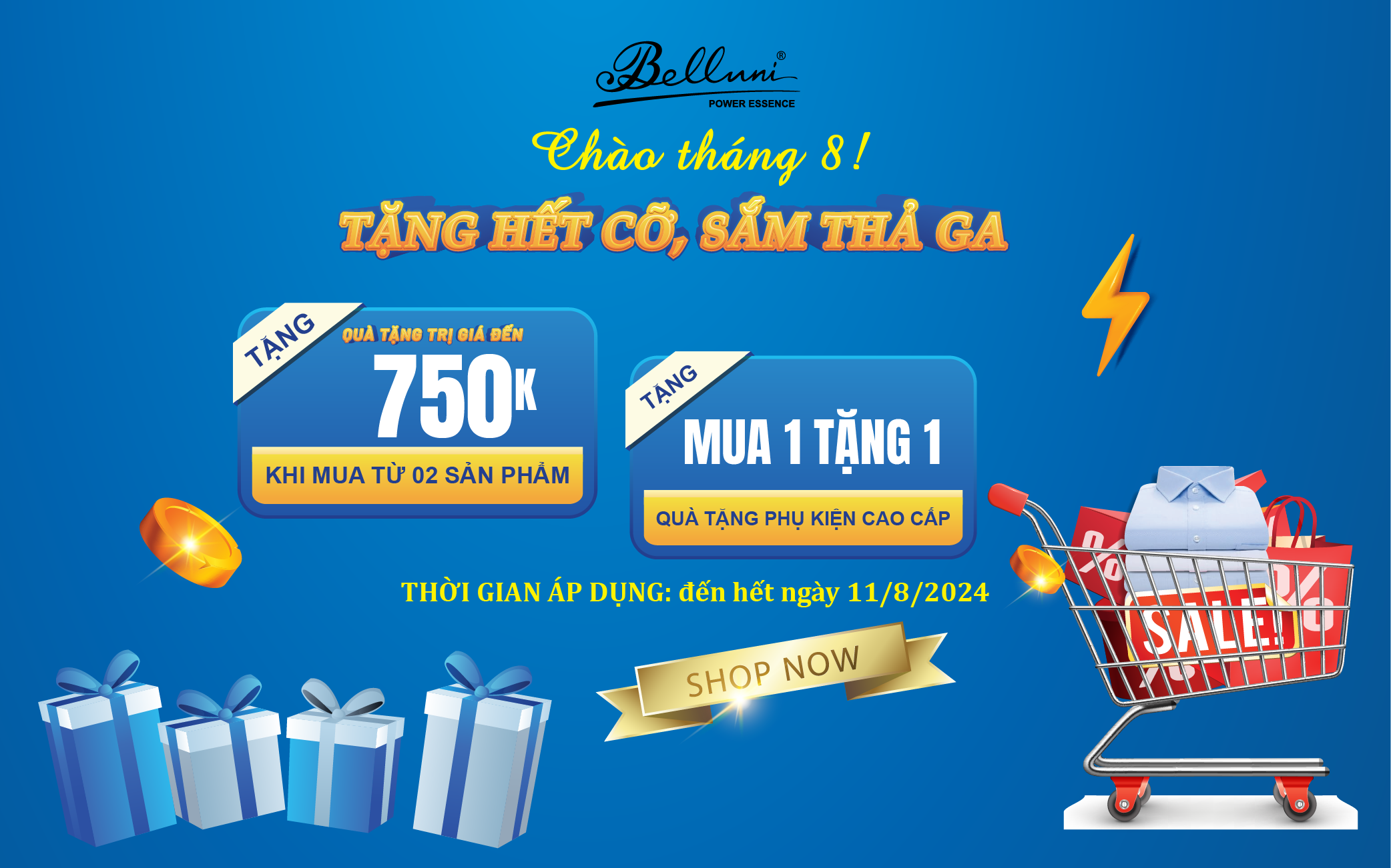 CHÀO THÁNG 8! TẶNG HẾT CỠ - SẮM THẢ GA!!!