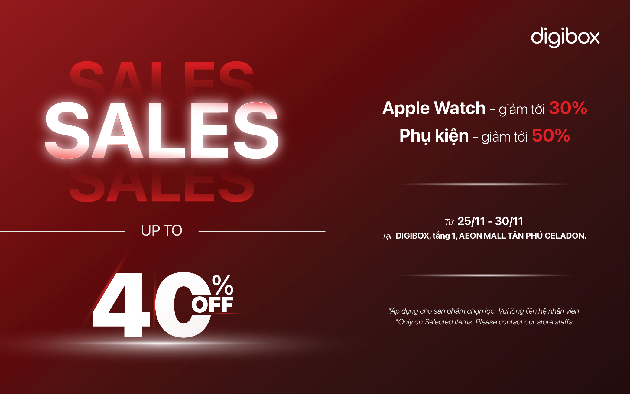 BLACK FRIDAY – SALE UP TO 40%