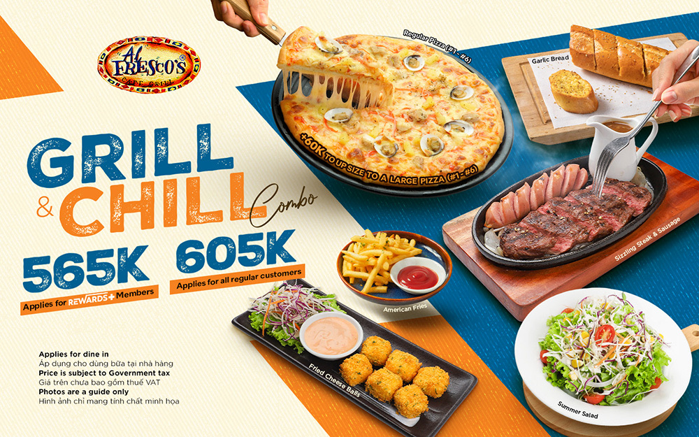 COMBO GRILL & CHILL – TIỆC HÈ BÙNG NỔ HƯƠNG VỊ