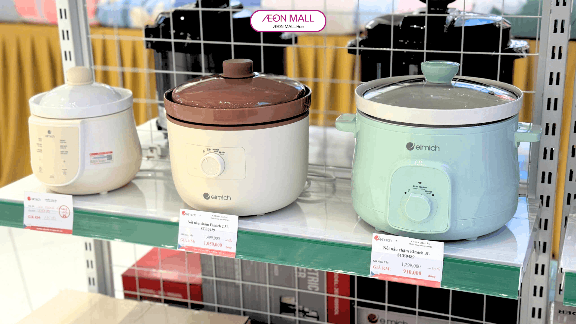 Nồi nấu chậm và nồi cơm nhà Elmich cũng đang giảm giá từ 30 - 50% do-gia-dung-giam-gia-tai-aeon-mall-hue