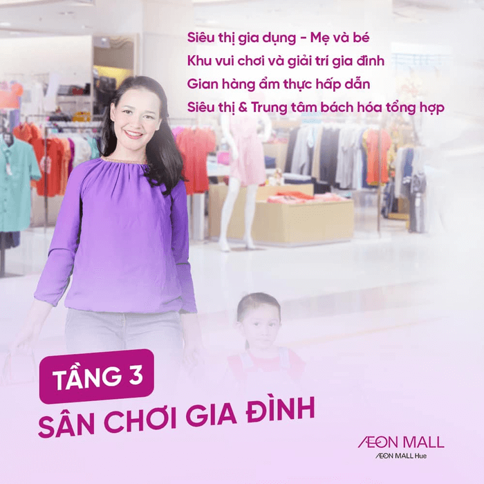 Tầng 3 AEON MALL là điểm đến gắn kết giữa các gia đình