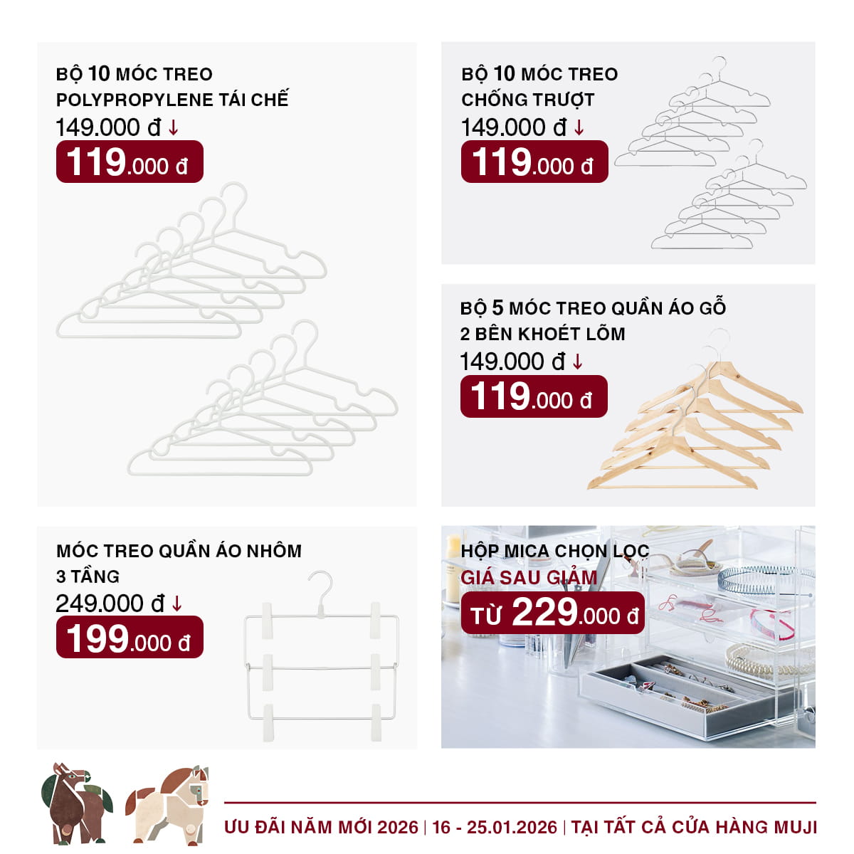Các loại móc treo quần áo bền đẹp, chất lượng và đa dạng mẫu mã từ nhà MUJI muji-uu-dai-nam-moi