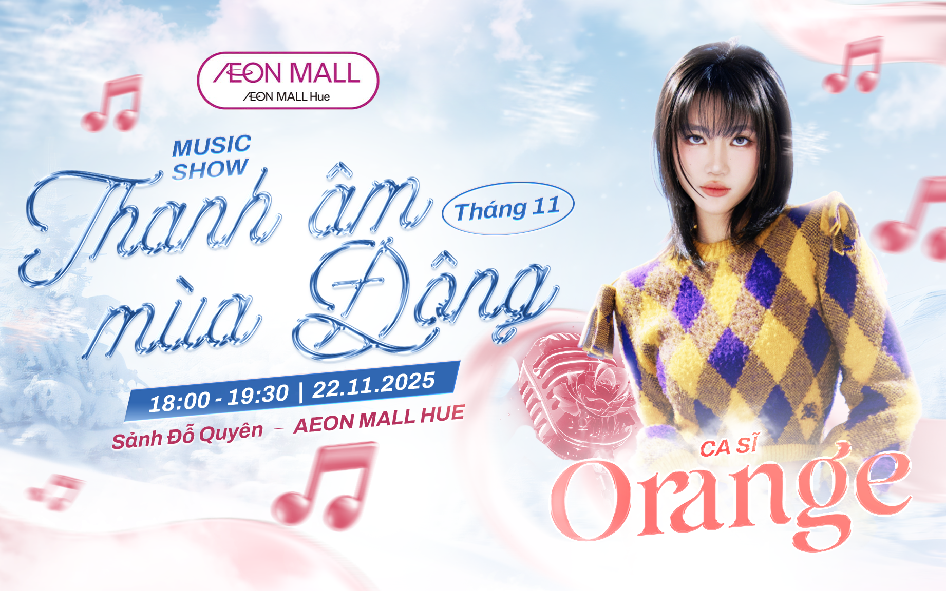 THANH ÂM MÙA ĐÔNG NHẠC HỘI CÙNG ORANGE TẠI AEON MALL HUẾ