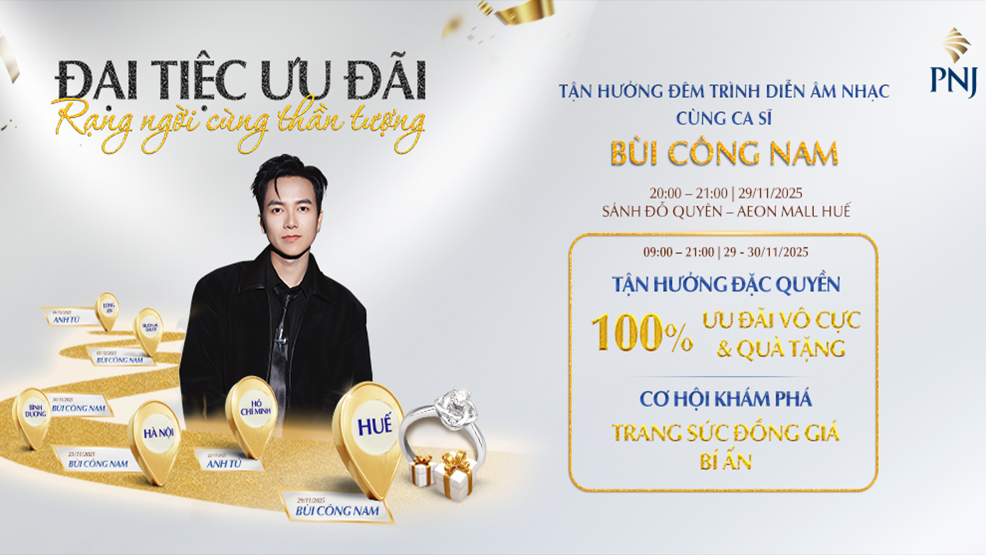 CÙNG BÙI CÔNG NAM & PNJ ĐÓN NHẬN CƠN MƯA ƯU ĐÃI