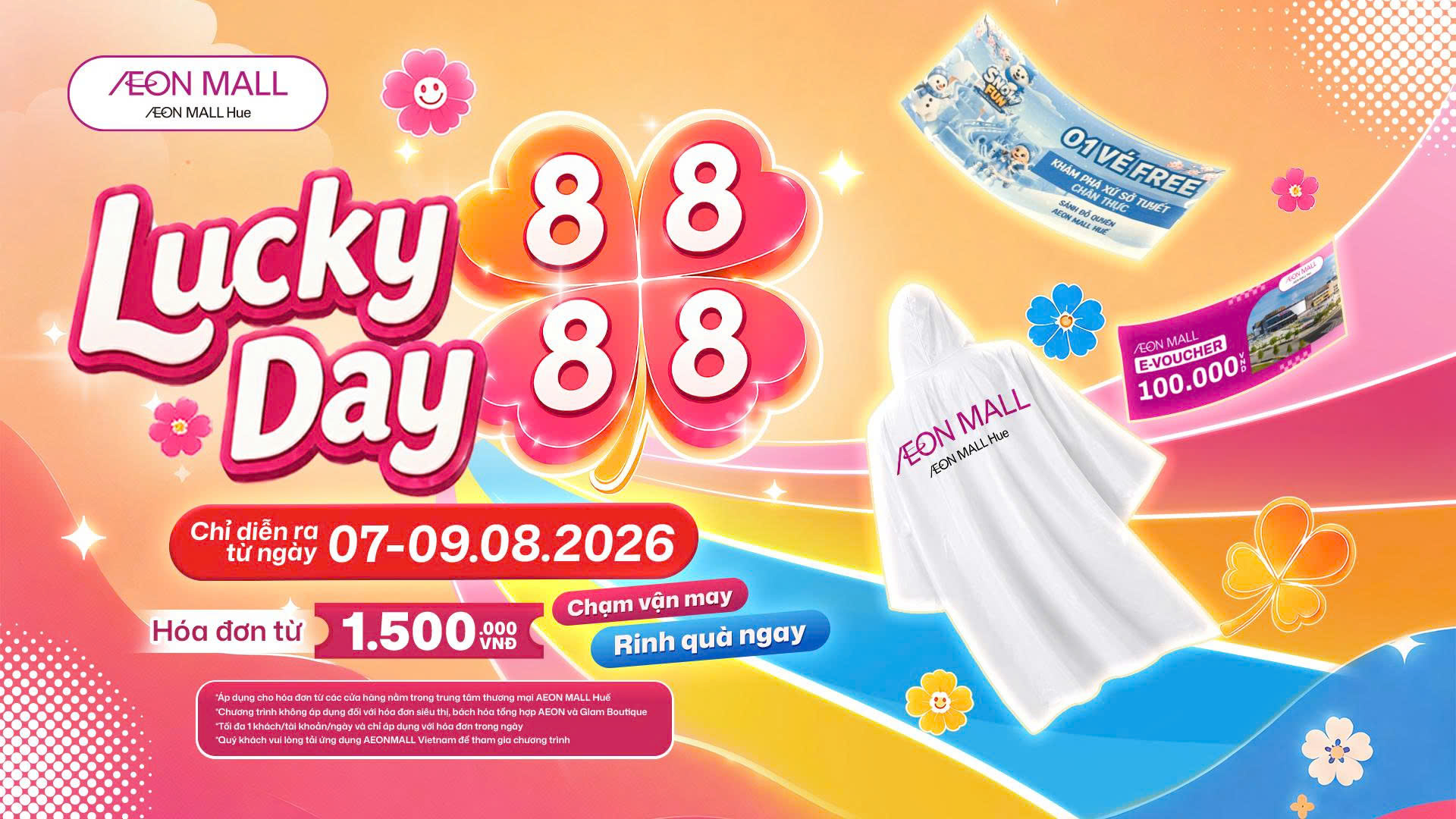 NGÀY MAY MẮN ĐI AEON MALL HUẾ NHẬN QUÀ THÔI