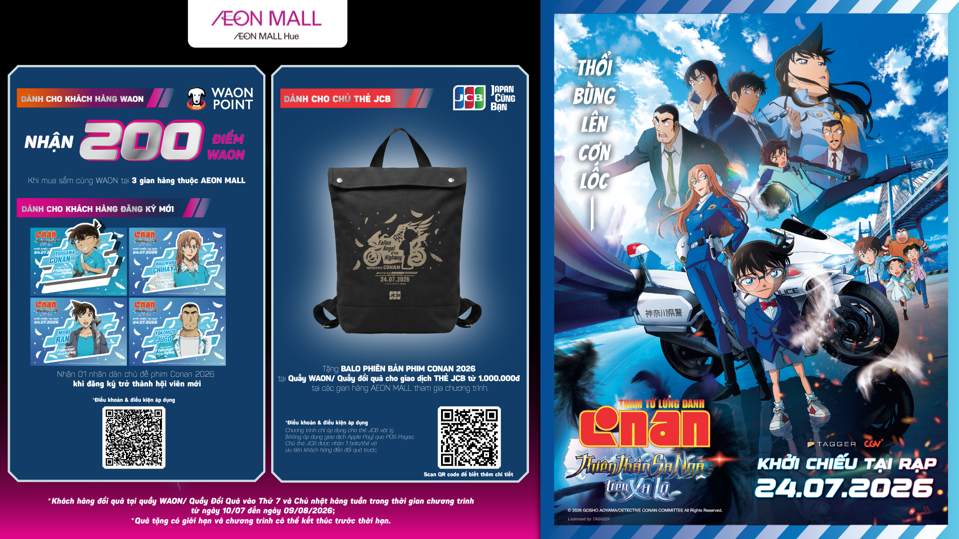 QUÀ TẶNG ĐỘC QUYỀN RA MẮT PHIM CONAN 2026 TẠI AEON MALL HUẾ