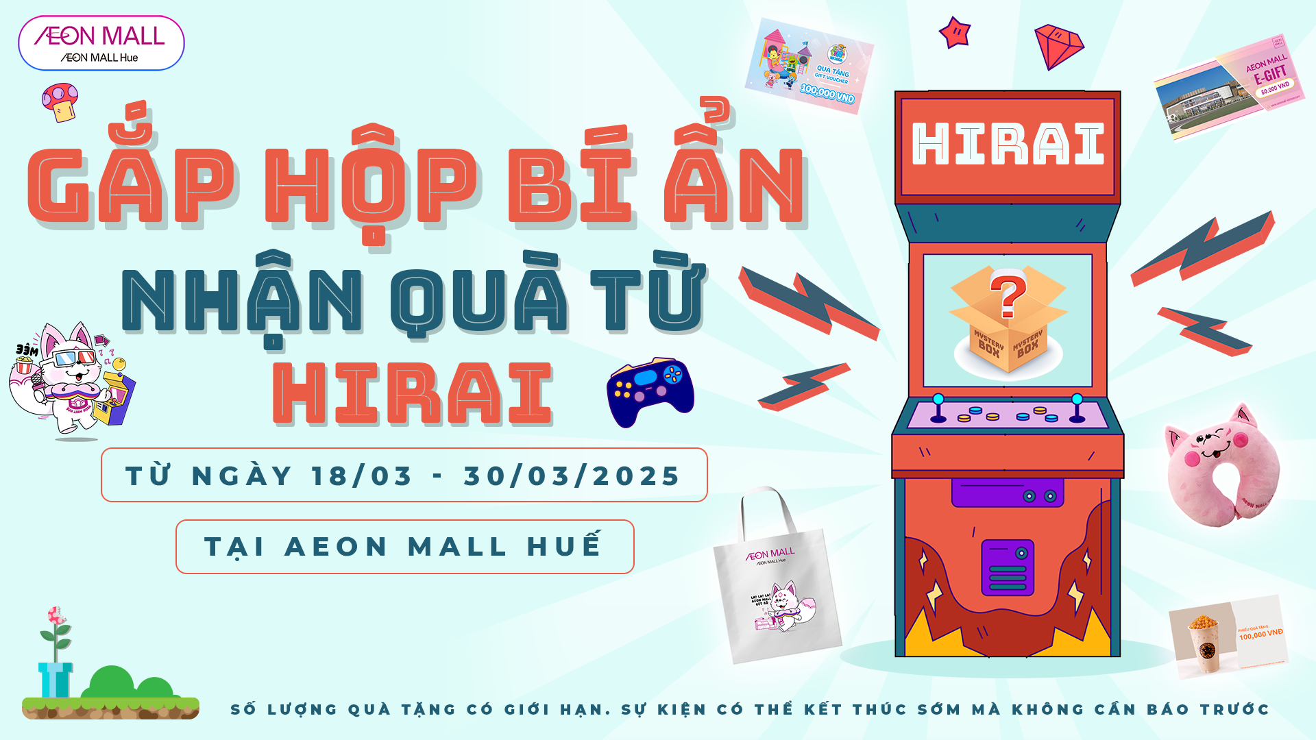 🎁 GẮP HỘP BÍ ẨN – NHẬN QUÀ TỪ HIRAI 🎁