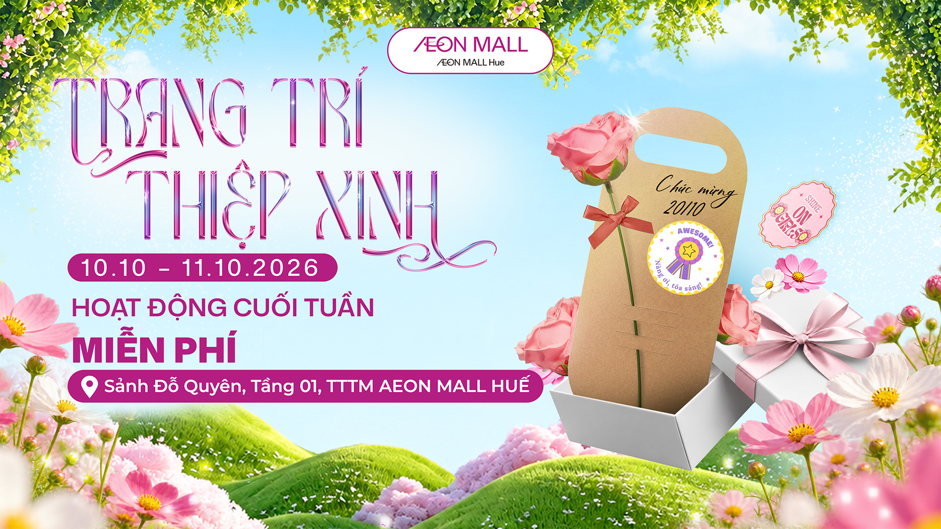 [MIỄN PHÍ] WORKSHOP CUỐI TUẦN: TRANG TRÍ THIỆP XINH
