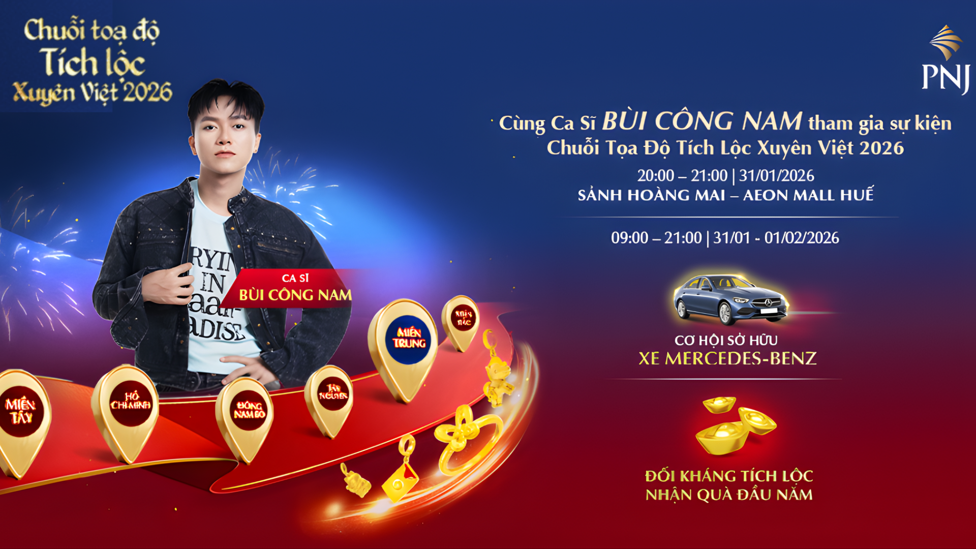 Sự Kiện Âm Nhạc Ca Sĩ Bùi Công Nam Để Tích Lộc Cùng PNJ