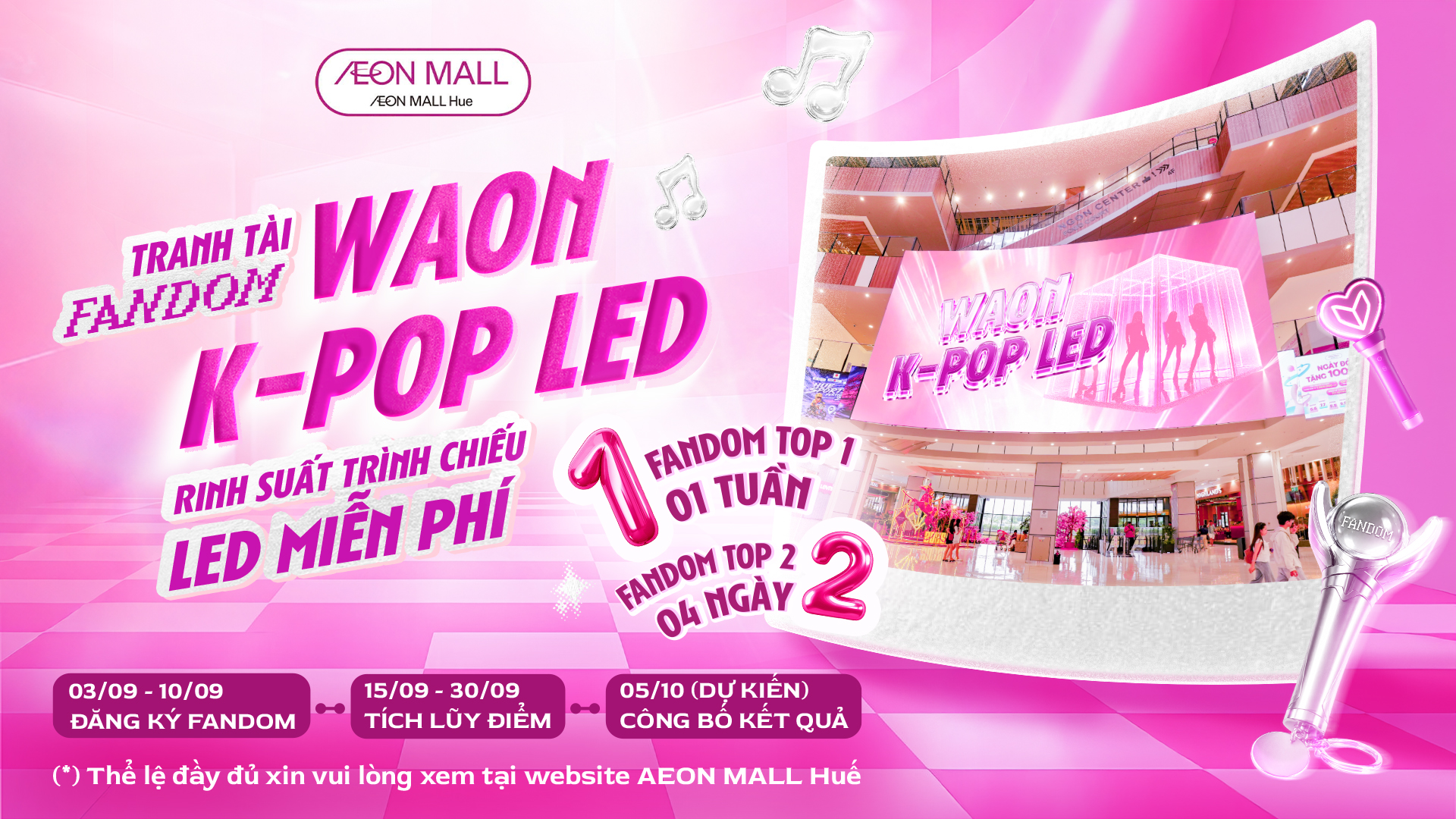 THỂ LỆ CUỘC THI:   WAON K-POP LED: TRANH TÀI FANDOM, RINH QUÀ LED CỰC ĐỈNH