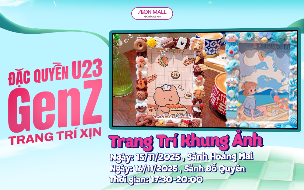 WORKSHOP TRANG TRÍ KHUNG ẢNH  – GỬI GẮM HÌNH ẢNH MAY MẮN MÙA LỄ HỘI 🎐