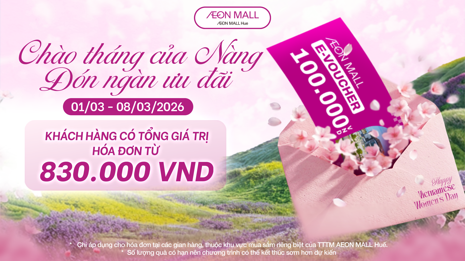 💐✨ CHÀO THÁNG CỦA NÀNG – ĐÓN NGÀN ƯU ĐÃI 💝🌸 (ĐÃ KẾT THÚC SỚM)