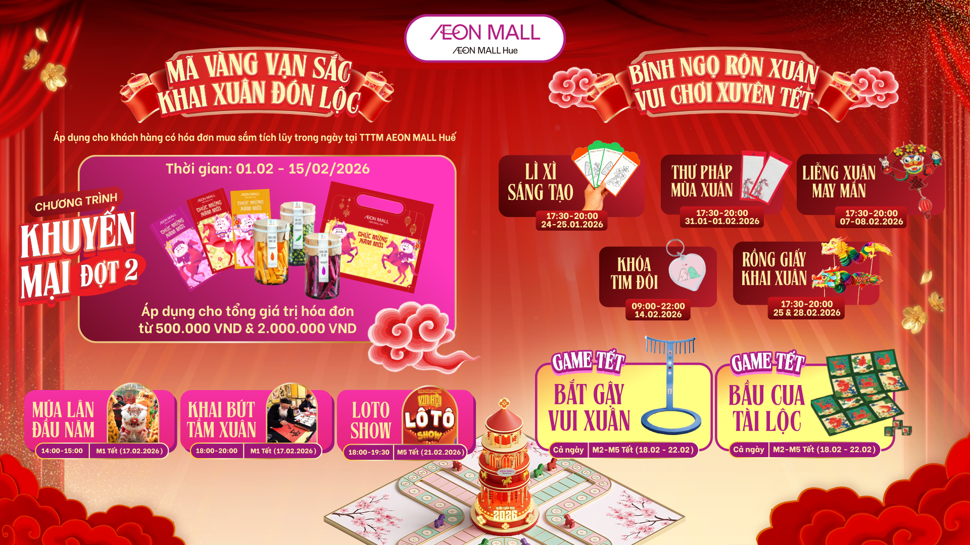 TẾT ĐỦ ĐẦY CÙNG AEON MALL HUẾ - SIÊU SALE TỪ CÁC THƯƠNG HIỆU