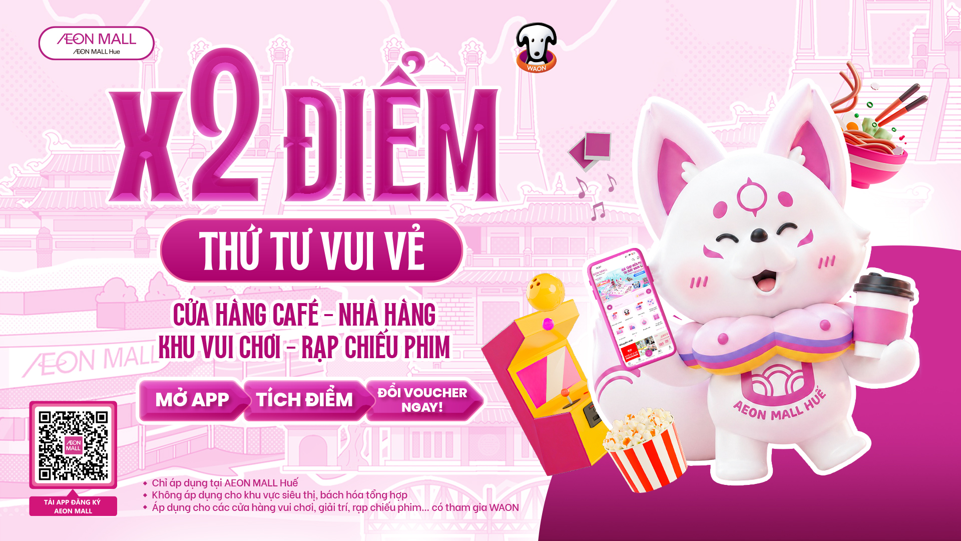 THỨ TƯ VUI VẺ - NHÂN ĐÔI ĐIỂM WAON THẬT ĐÃ