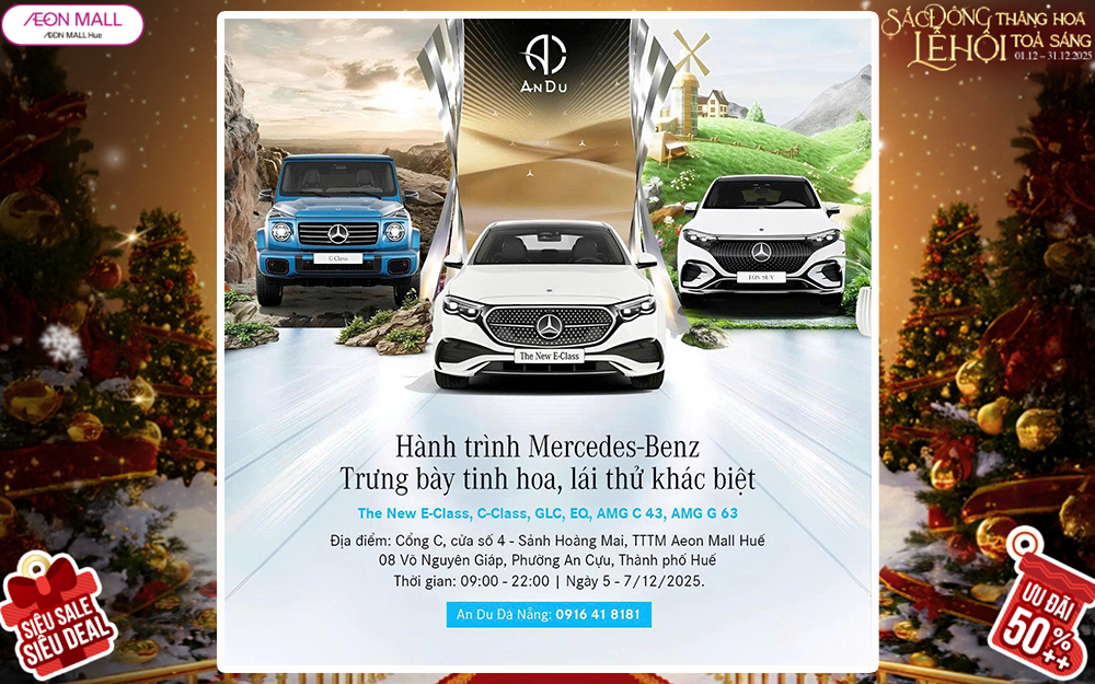 ⭐ HÀNH TRÌNH MERCEDES-BENZ TẠI HUẾ – TRƯNG BÀY TINH HOA, LÁI THỬ KHÁC BIỆT 🚘✨