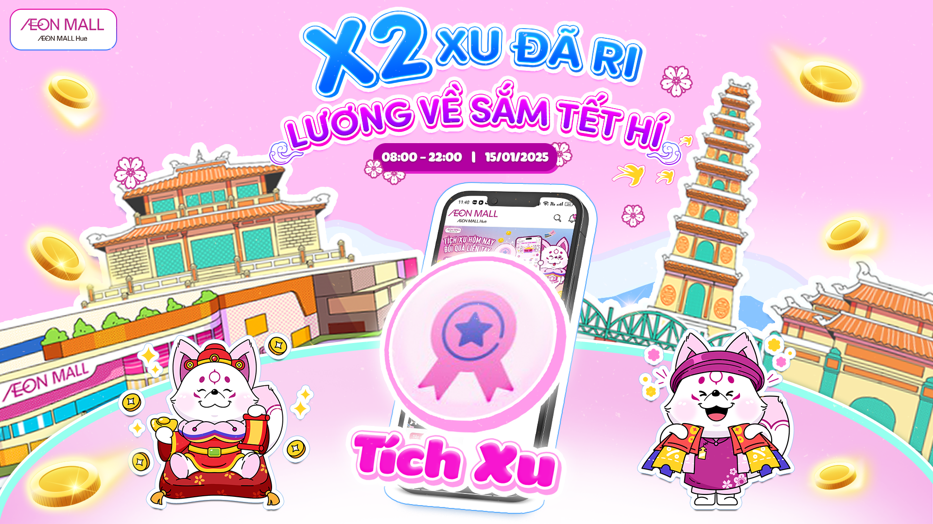 MỘT NGÀY DUY NHẤT: X2 XU THƯỞNG, SẮM TẾT THẬT SƯỚNG 🪙