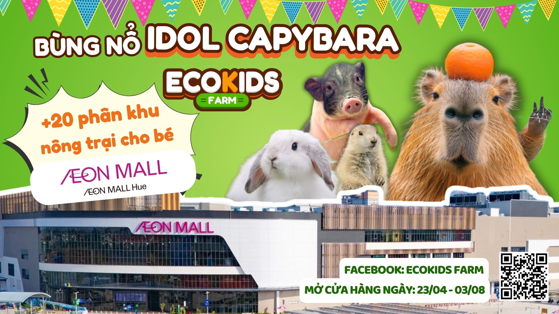 CHẤN ĐỘNG 🚨 LẦN ĐẦU TIÊN CAPYBARA ĐỔ BỘ AEON MALL HUẾ TỪ 23/04
