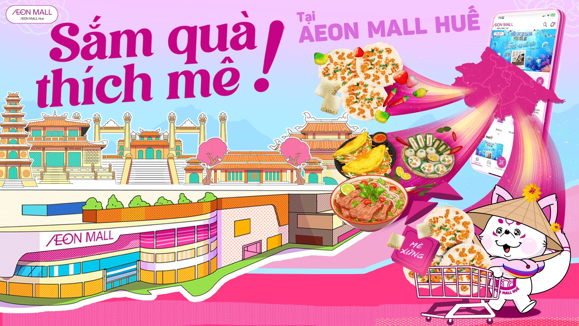 🎒 ĐẾN HUẾ DU LỊCH – GHÉ AEON MALL NHẬN ƯU ĐÃI ĐỘC QUYỀN TỪ HƠN 30 NHÃN HÀNG! 🛍️✨