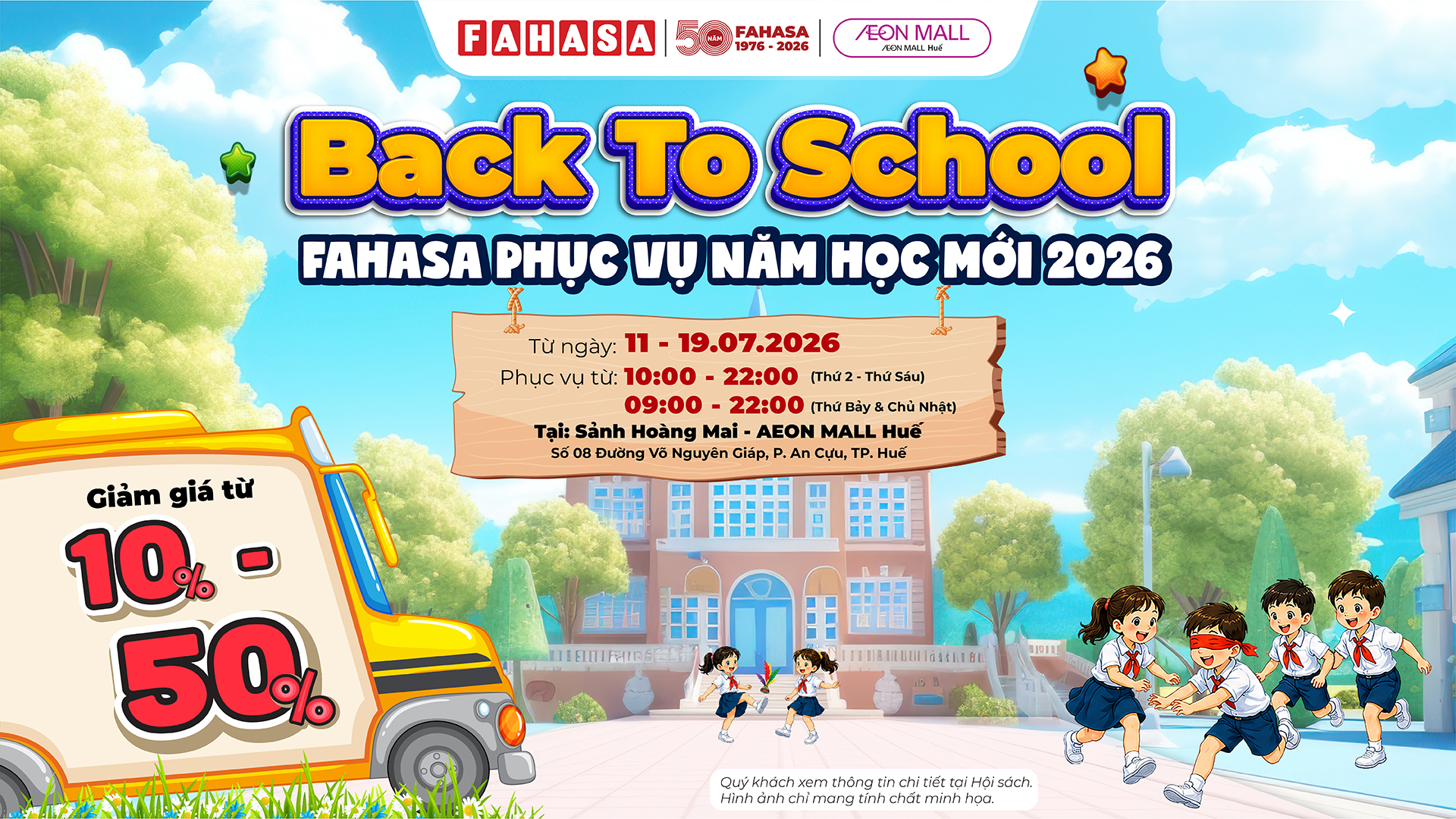 HỘI SÁCH CHÀO NĂM HỌC MỚI CÙNG FAHASA TẠI AEON MALL HUẾ