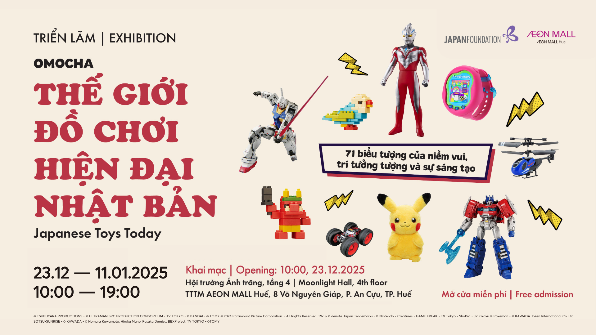Triển lãm đồ chơi Nhật Bản tại AEON MALL Huế OMOCHA Thế giới đồ chơi hiện đại Nhật Bản
