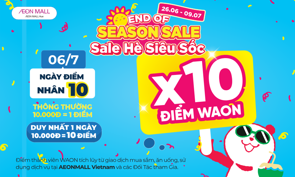 X10 ĐIỂM WAON POINT - CHỈ MỘT NGÀY DUY NHẤT 06/07