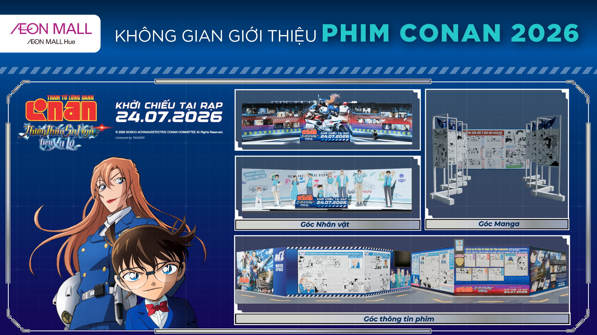 KHÁM PHÁ KHÔNG GIAN TRIỂN LÃM DETECTIVE CONAN MOVIE 2026 TẠI AEON MALL HUẾ