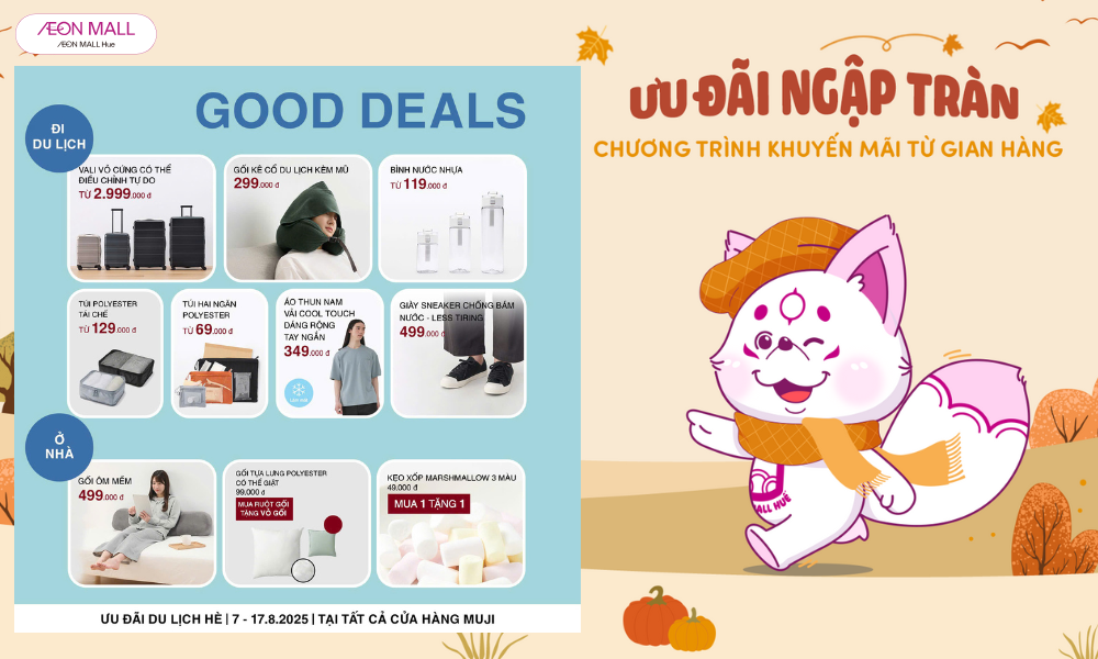 MUJI Khuyến Mãi – Sẵn Sàng Cho Mùa Du Lịch Hè 2025