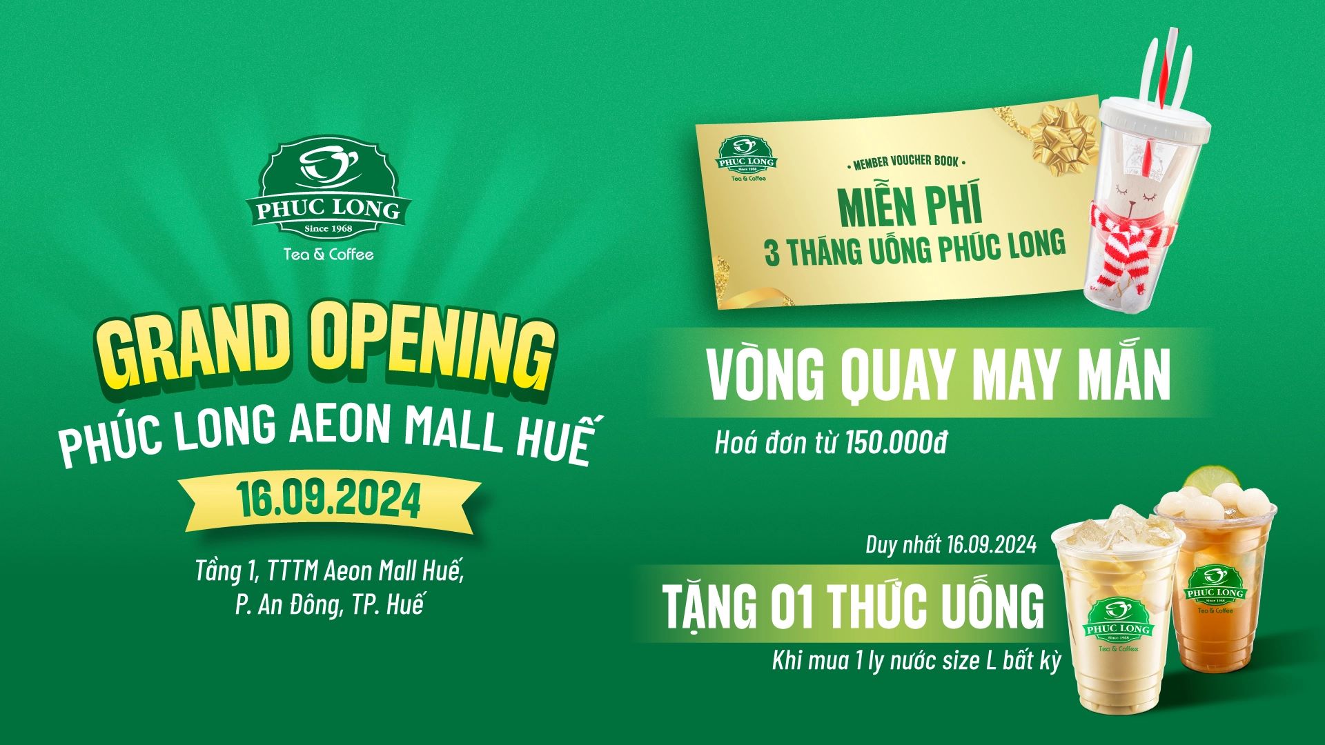 PHÚC LONG AEON MALL HUẾ XIN CHÀO!