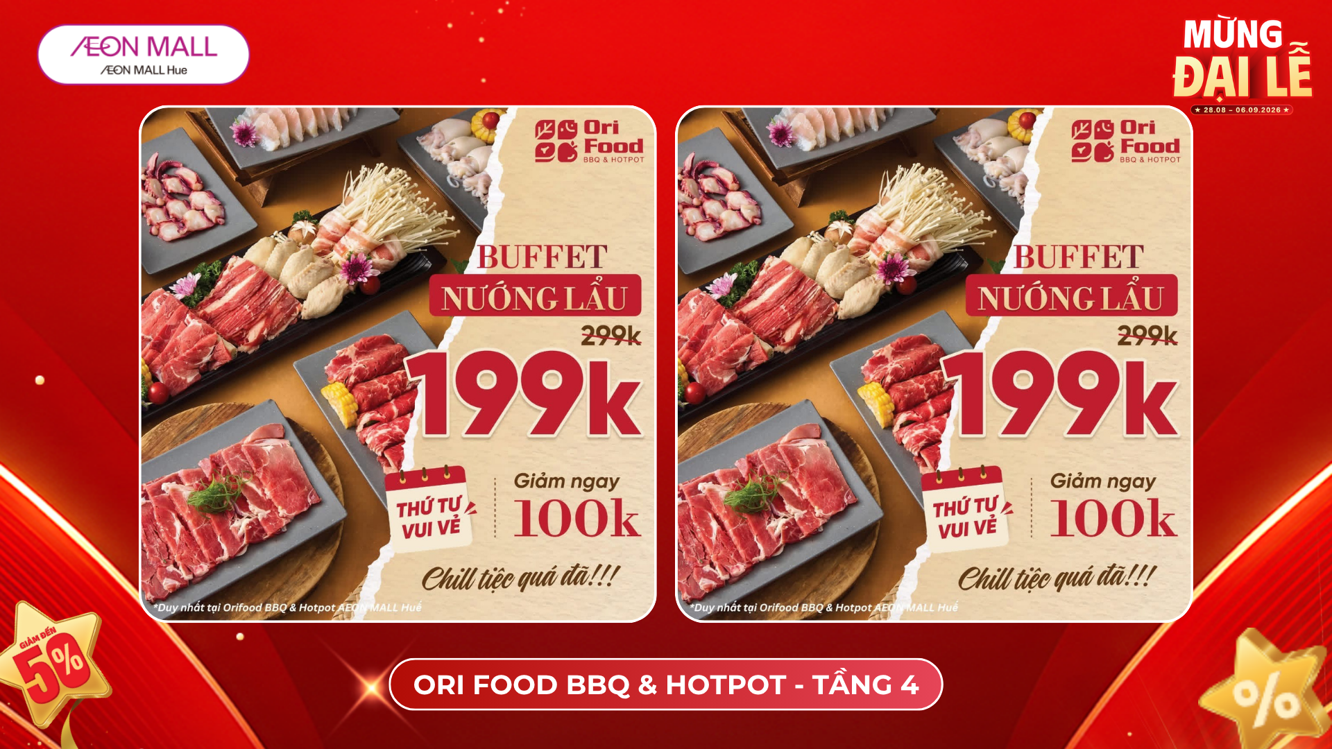 🔥 THỨ 4 ĂN BBQ – MENU 299K CHỈ CÒN 199K TẠI ORI FOOD! 🥩✨