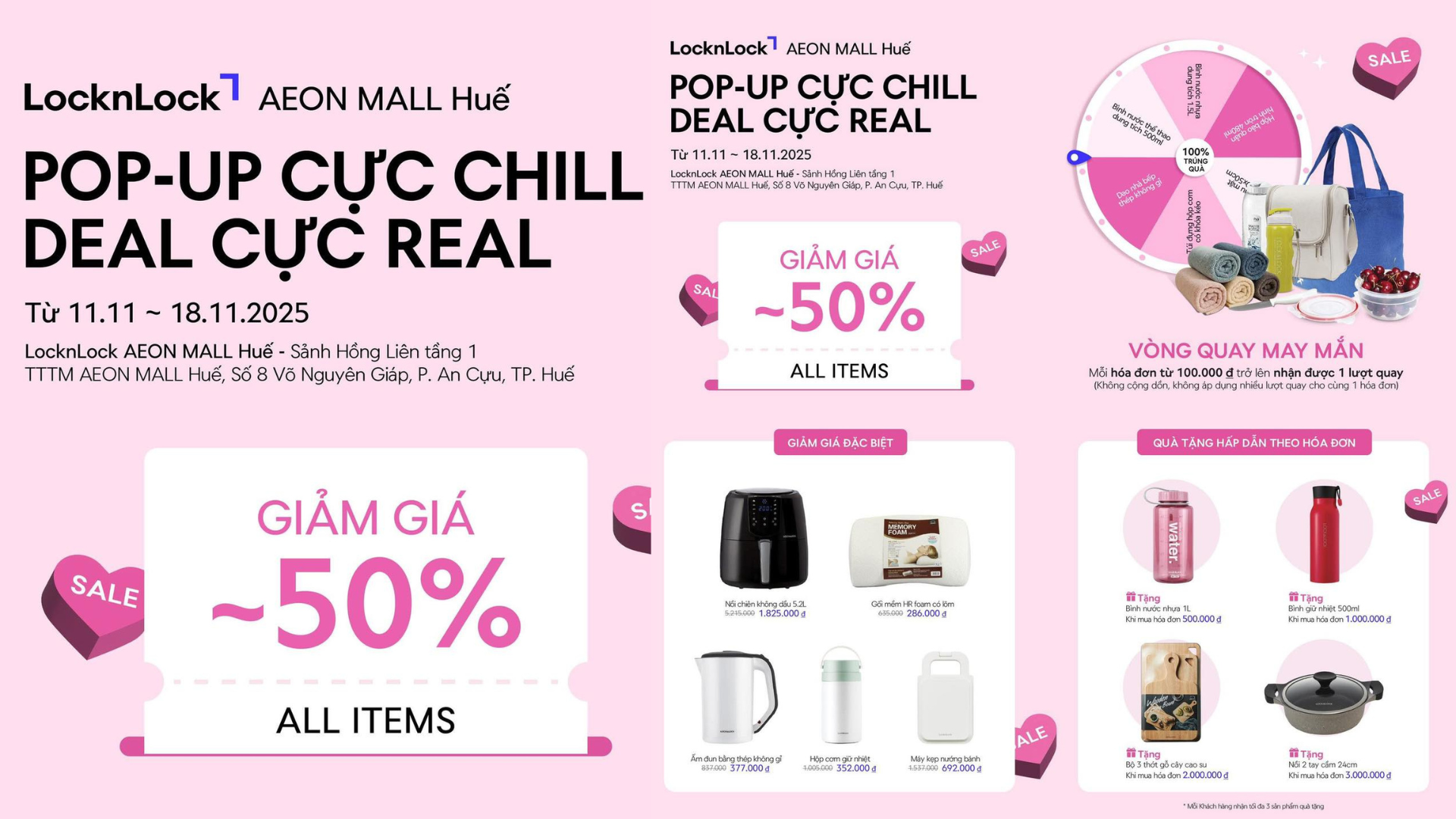 LocknLock Huế Giảm Giá Lớn Deal Cực Real Tại AEON MALL Huế!