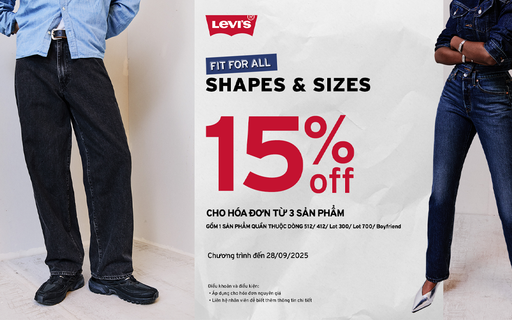 Ưu Đãi Giảm 15% Cho Hóa Đơn Từ 3 Sản Phẩm Từ GAP
